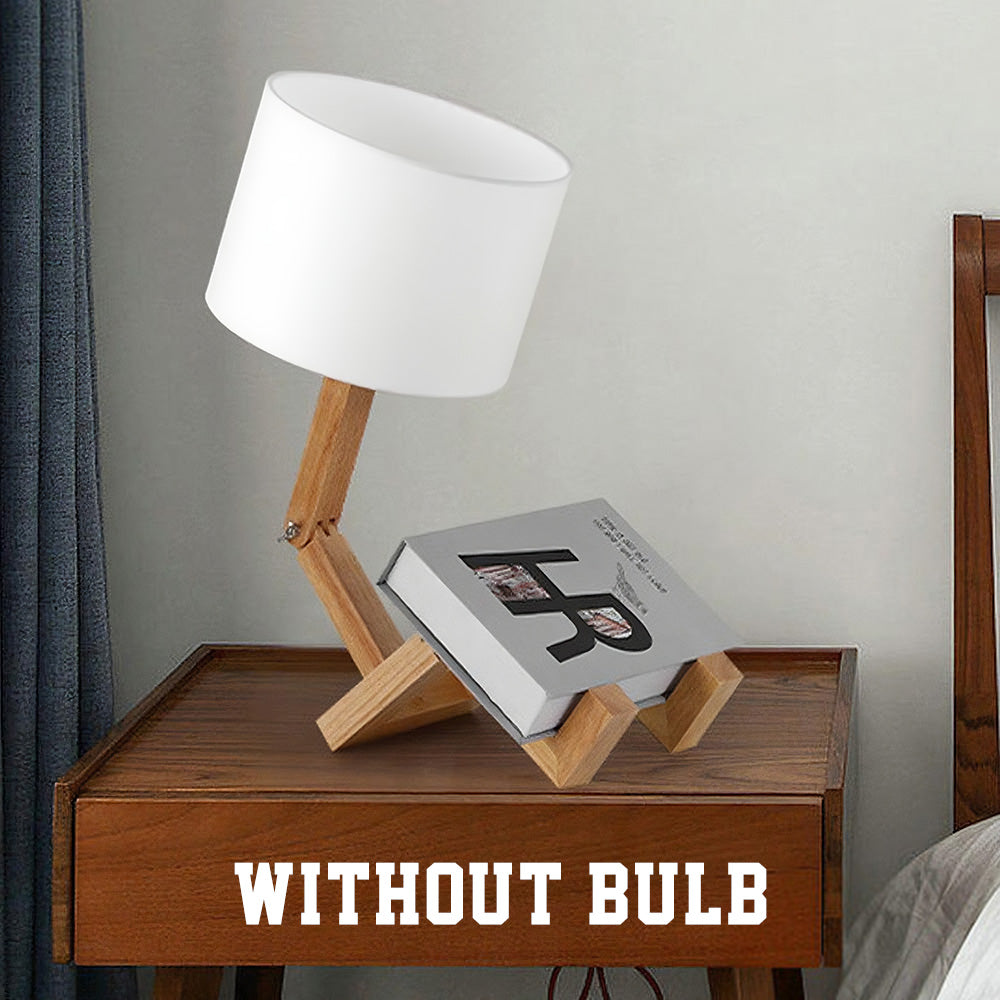 Wood Robot Lamp