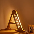 Custom Initial Wood Lamp