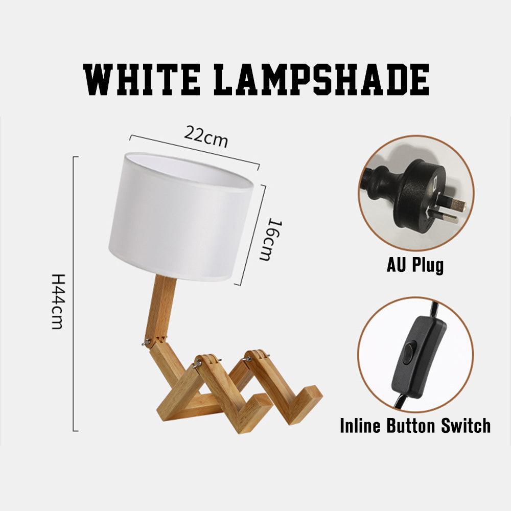 Wood Robot Lamp