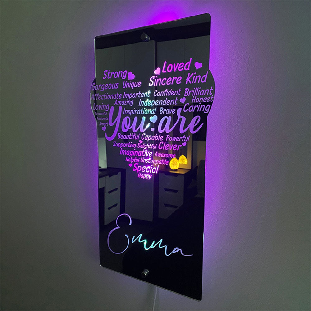 Heart Affirmation Mirror Light
