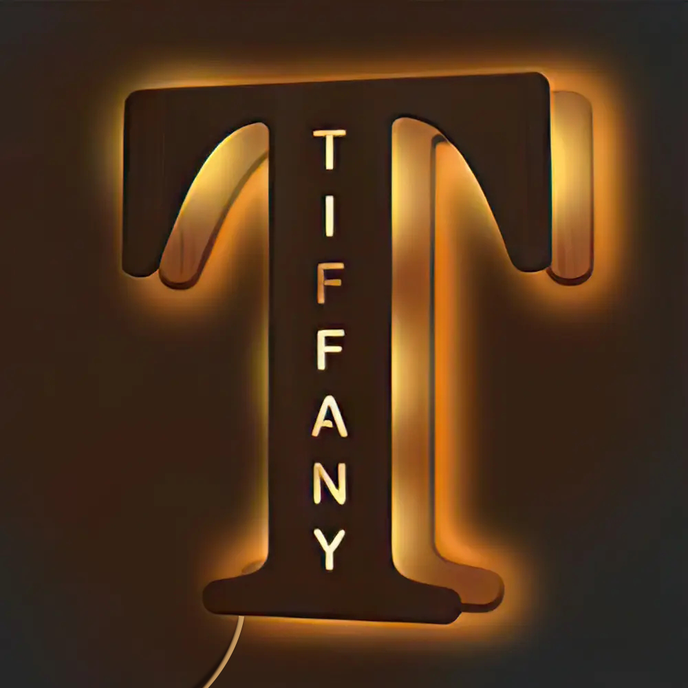 Custom Alphabet Wood Lamp