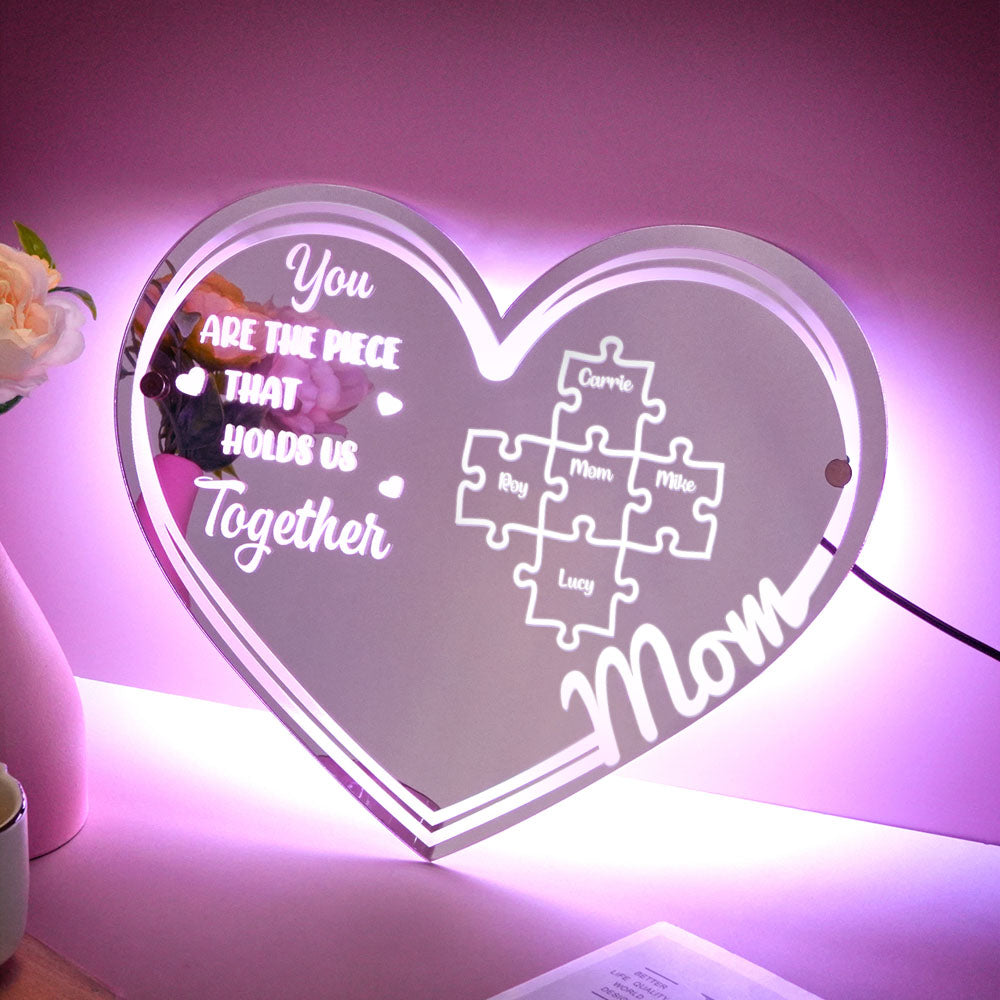 Puzzle Piece Mirror Light