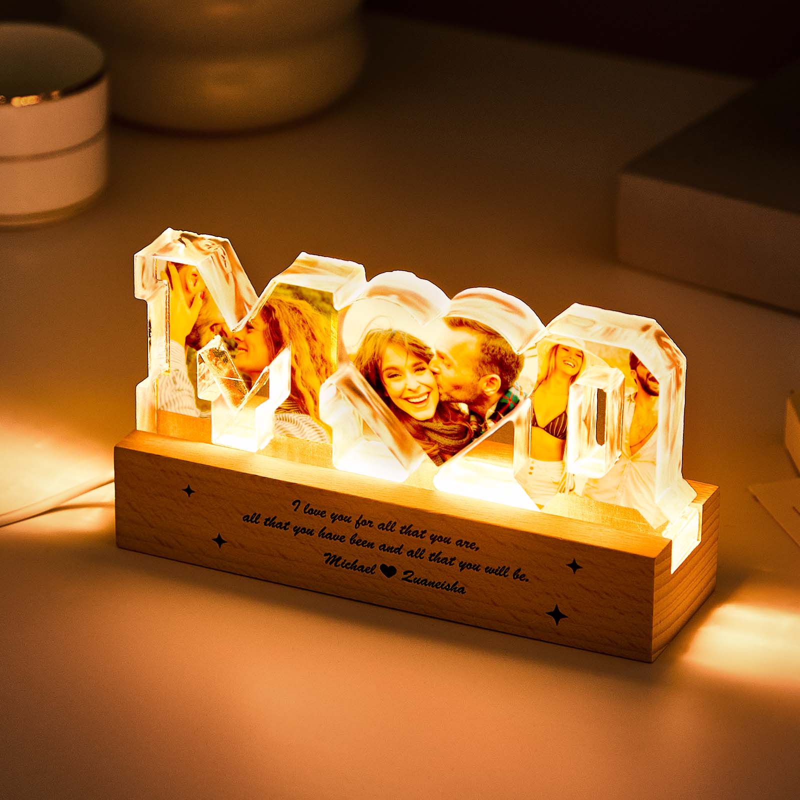 Couple Collage Night Light