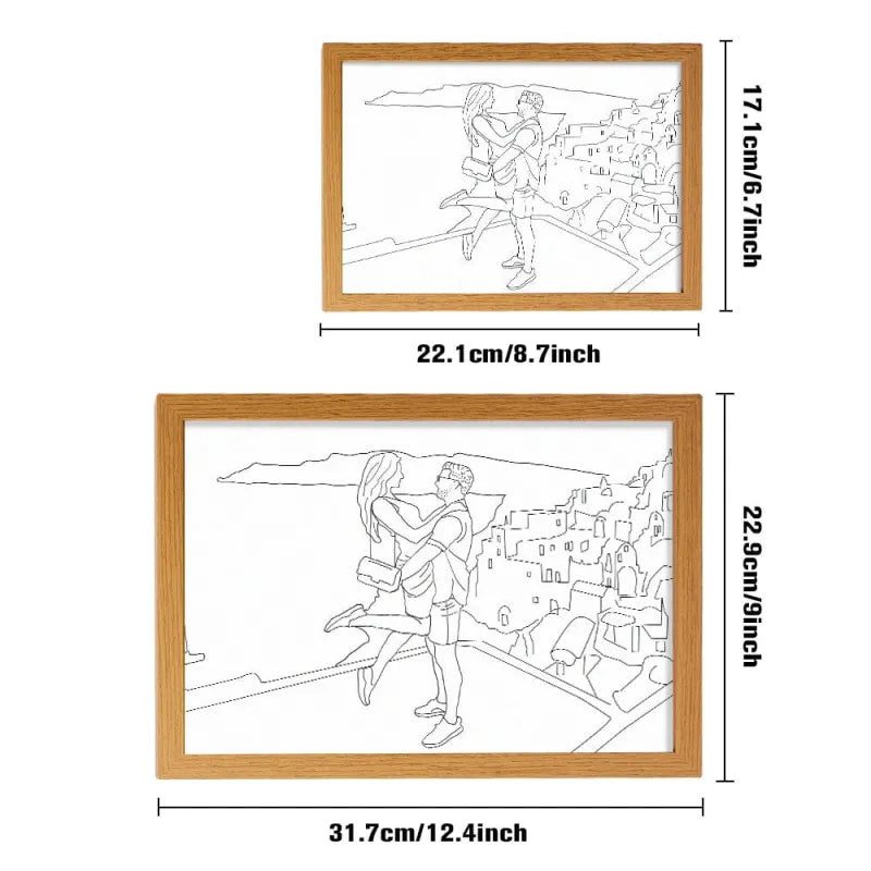 Line Art Photo Night Light