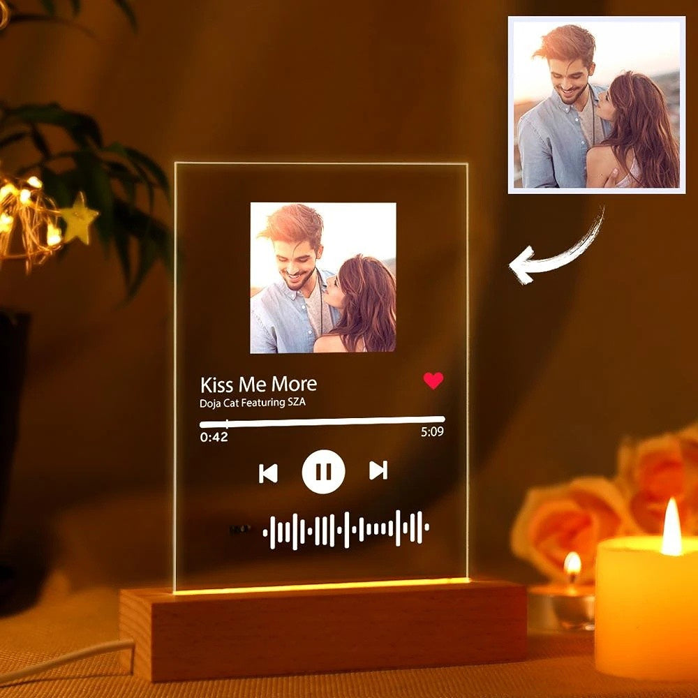 Acrylic Music Code Night Light