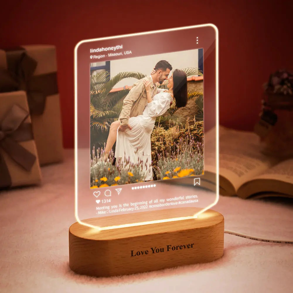 Social Style Wood Night Light