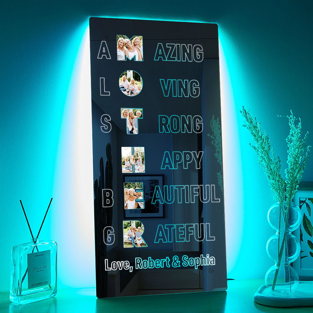 Photo Memory Mirror Light