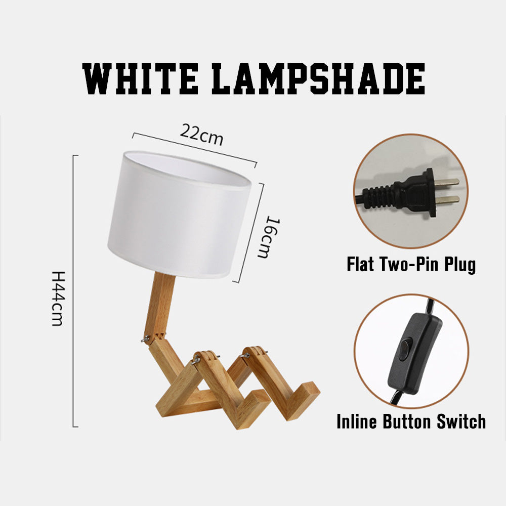 Wood Robot Lamp