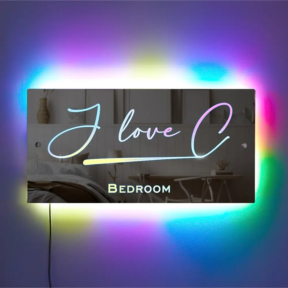 Name Glow Mirror Light