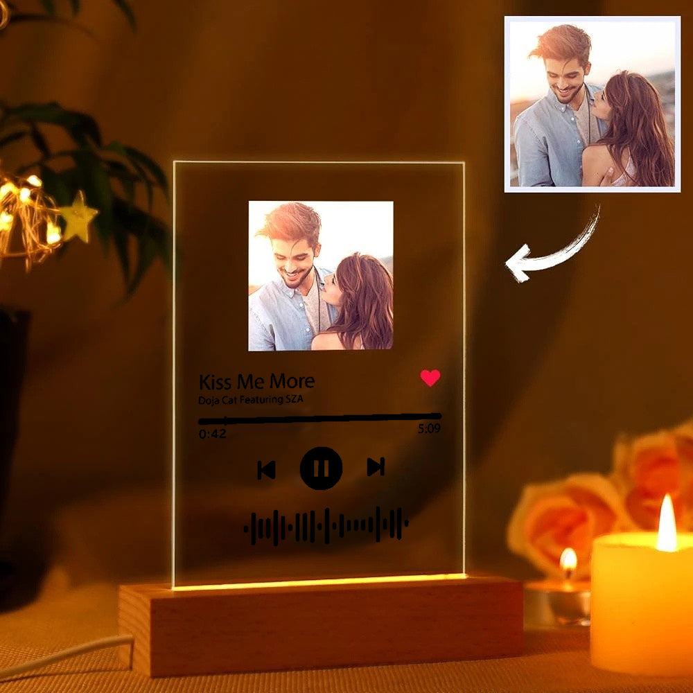 Acrylic Music Code Night Light