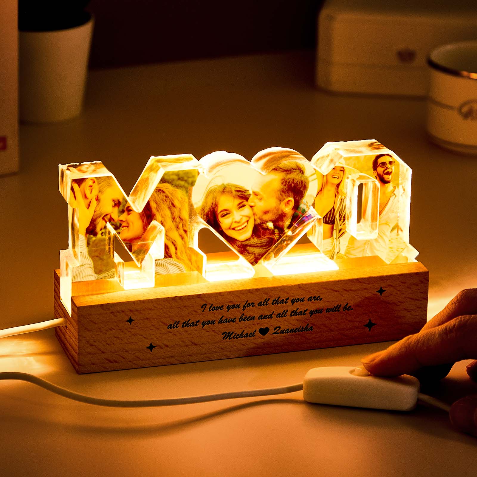 Couple Collage Night Light