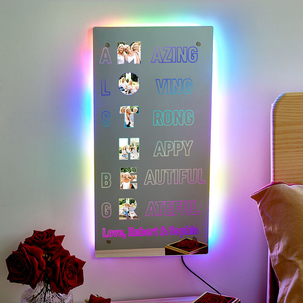 Photo Memory Mirror Light