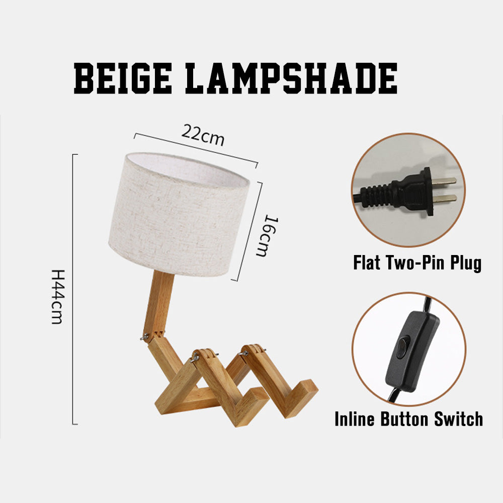 Wood Robot Lamp