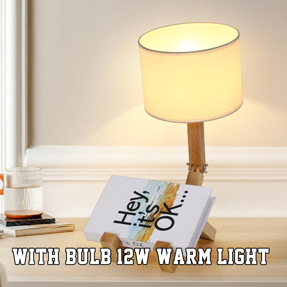 Wood Robot Lamp