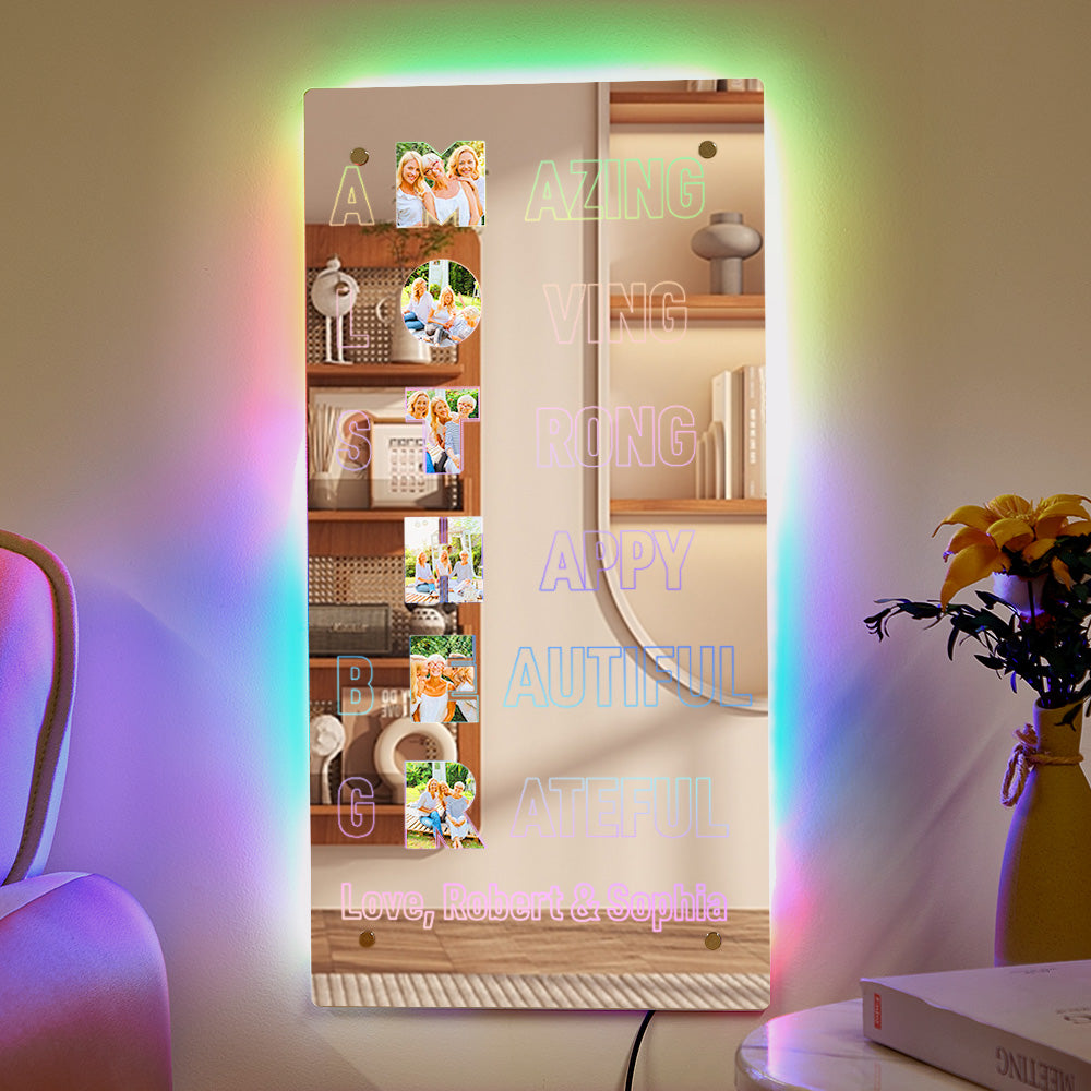 Photo Memory Mirror Light