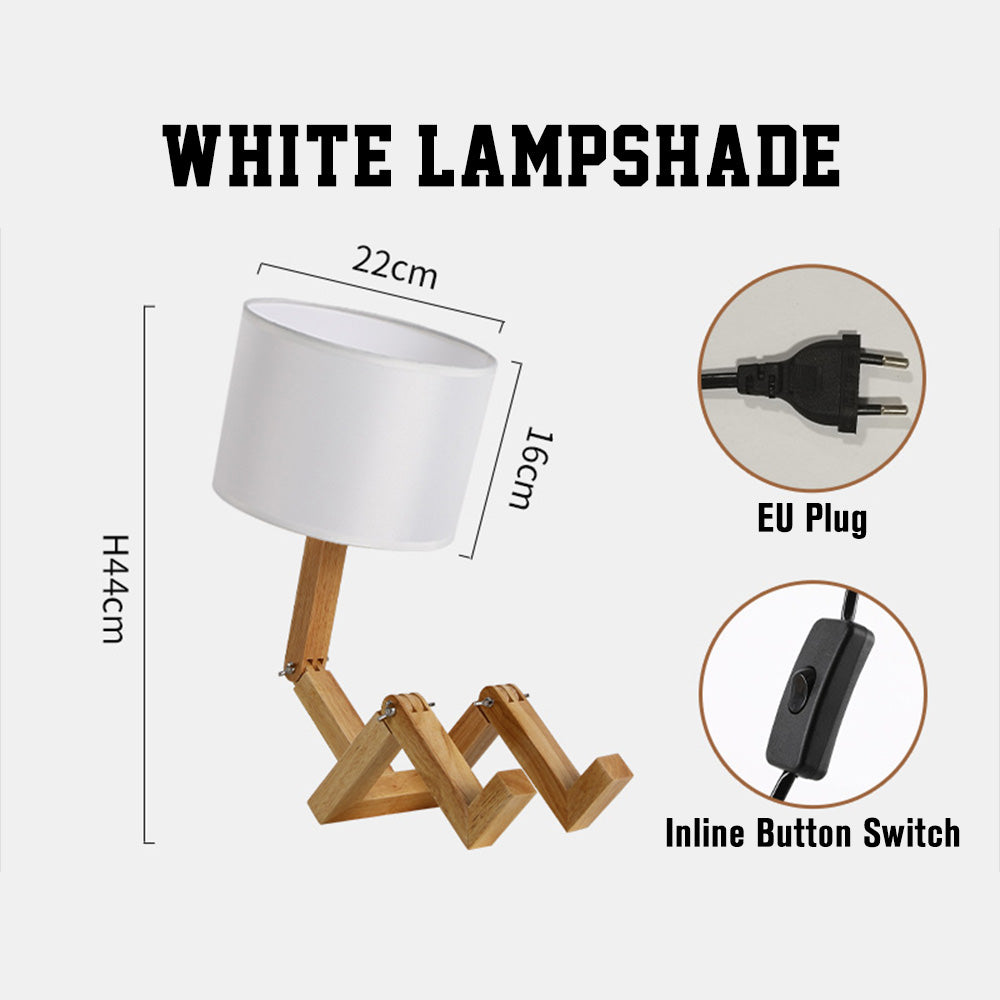 Wood Robot Lamp