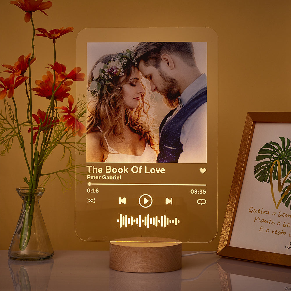 Engraved Music Code Lamp