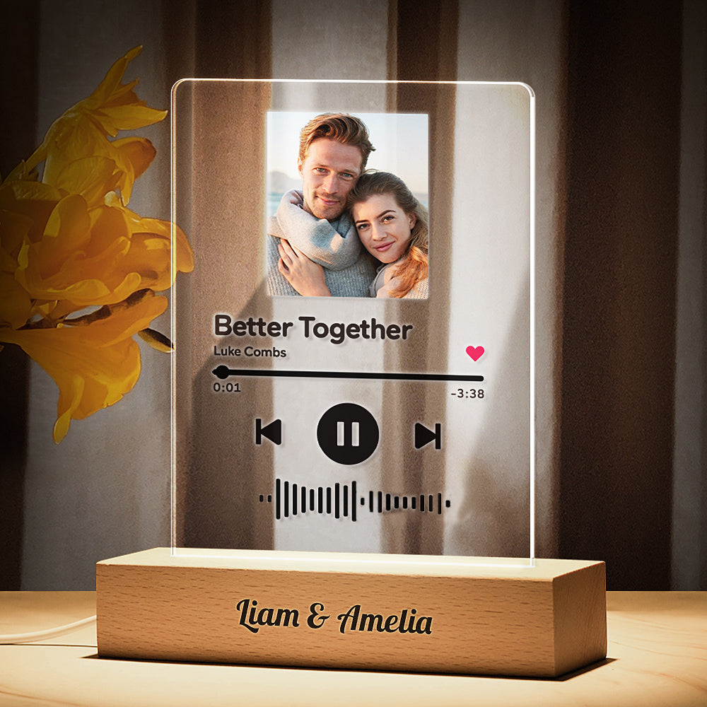 Wood Base Song Night Light