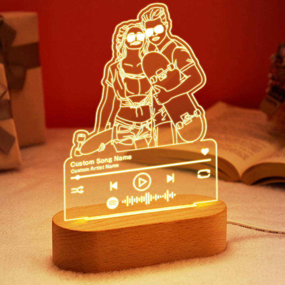 Line Art Night Light