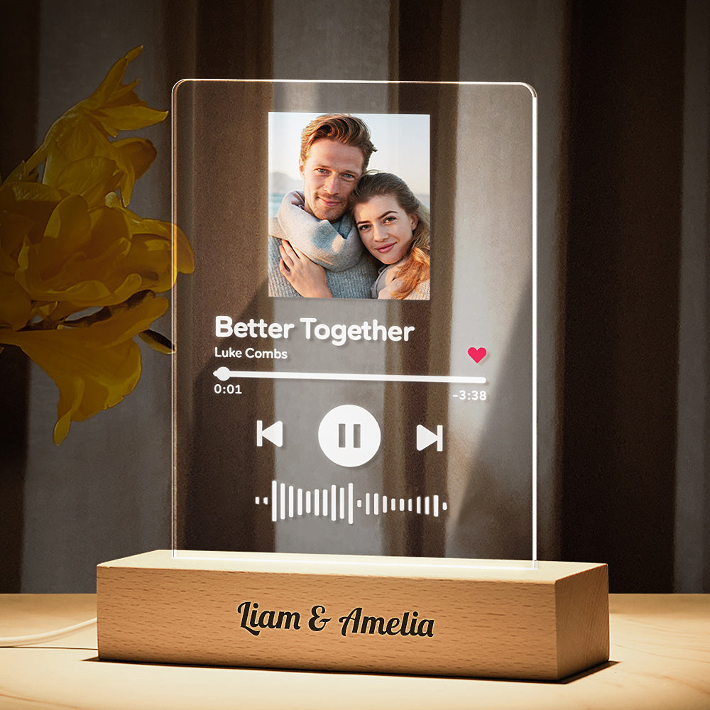 Wood Base Song Night Light