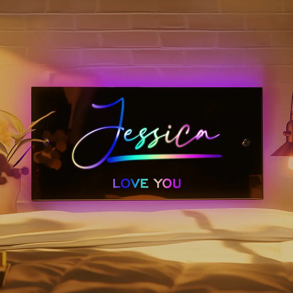 Name Glow Mirror Light
