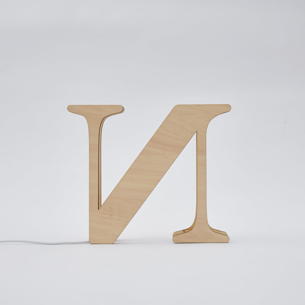 Custom Alphabet Wood Lamp