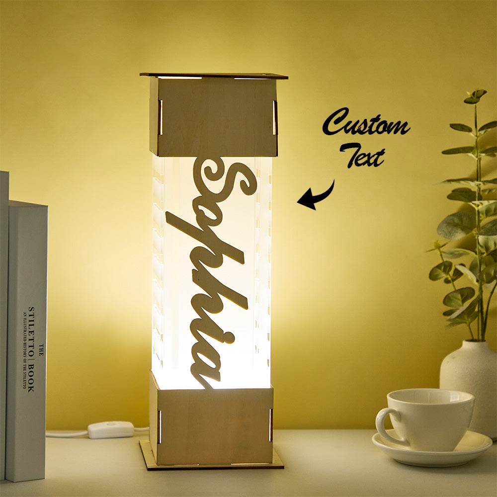 Name Wood Acrylic Light