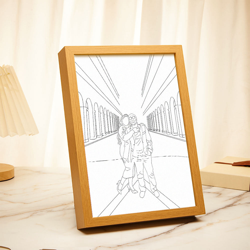 Line Art Photo Night Light