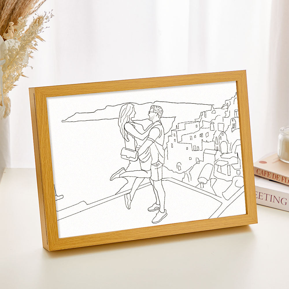 Line Art Photo Night Light