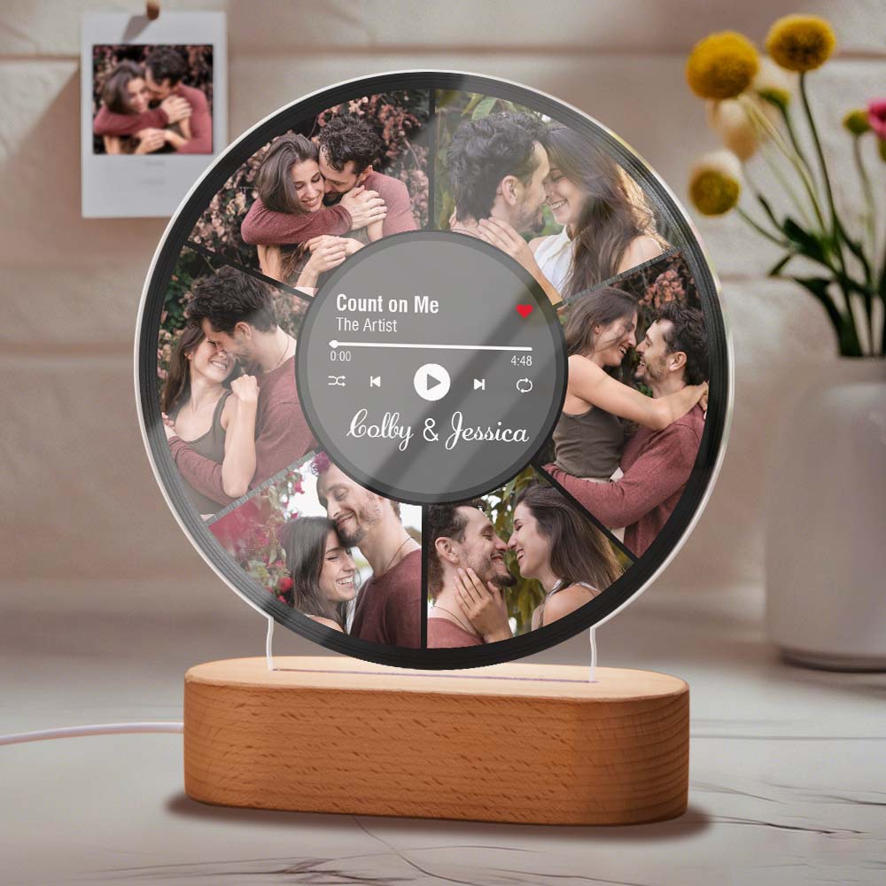 Record Collage Night Light