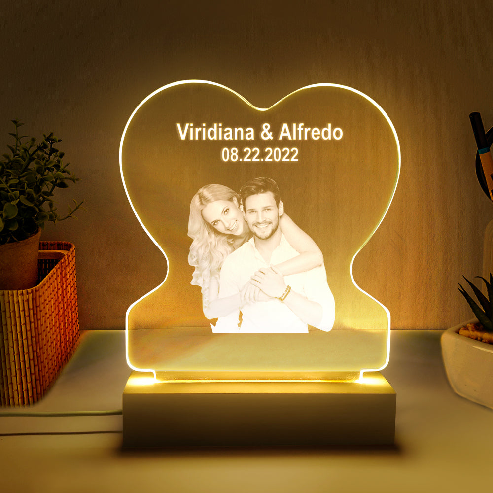 Glass Heart Night Light
