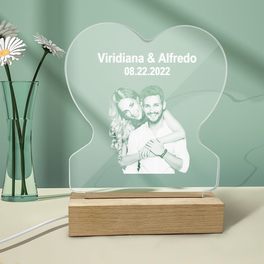 Glass Heart Night Light