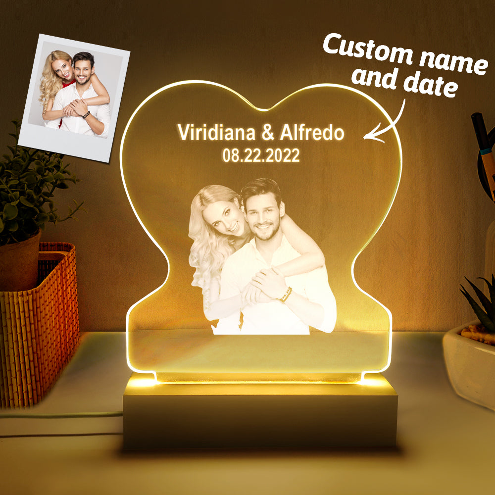 Glass Heart Night Light