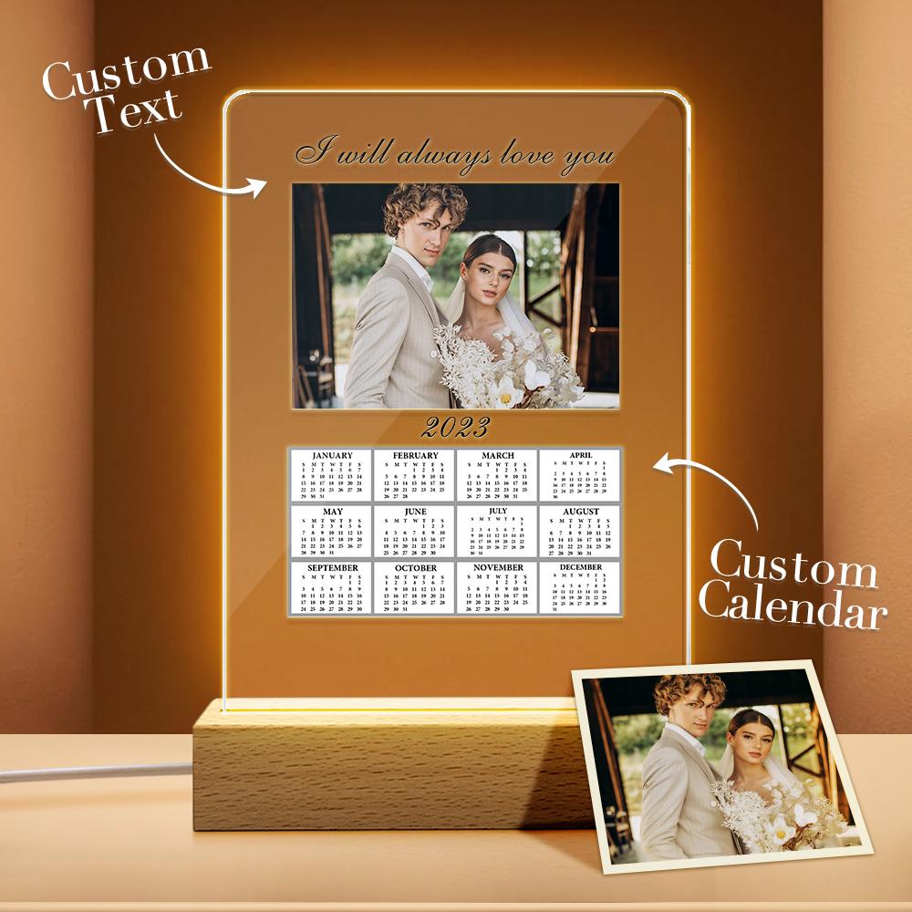 Acrylic Calendar Night Light