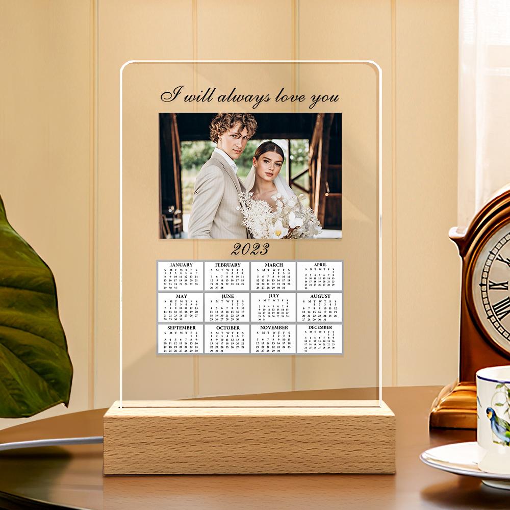 Acrylic Calendar Night Light