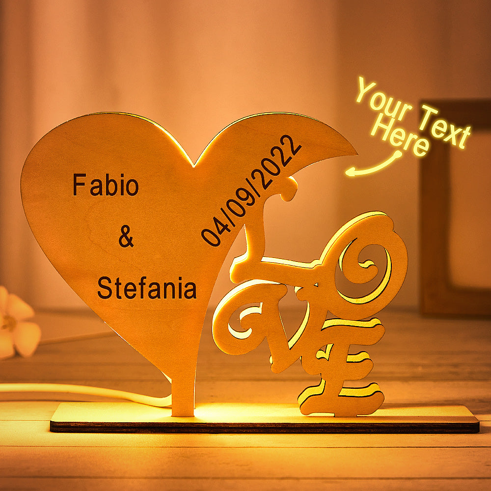 Heart Wood Night Light