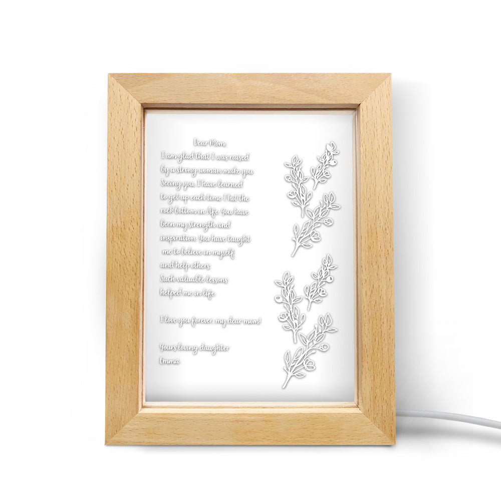 Letter Wood Night Light