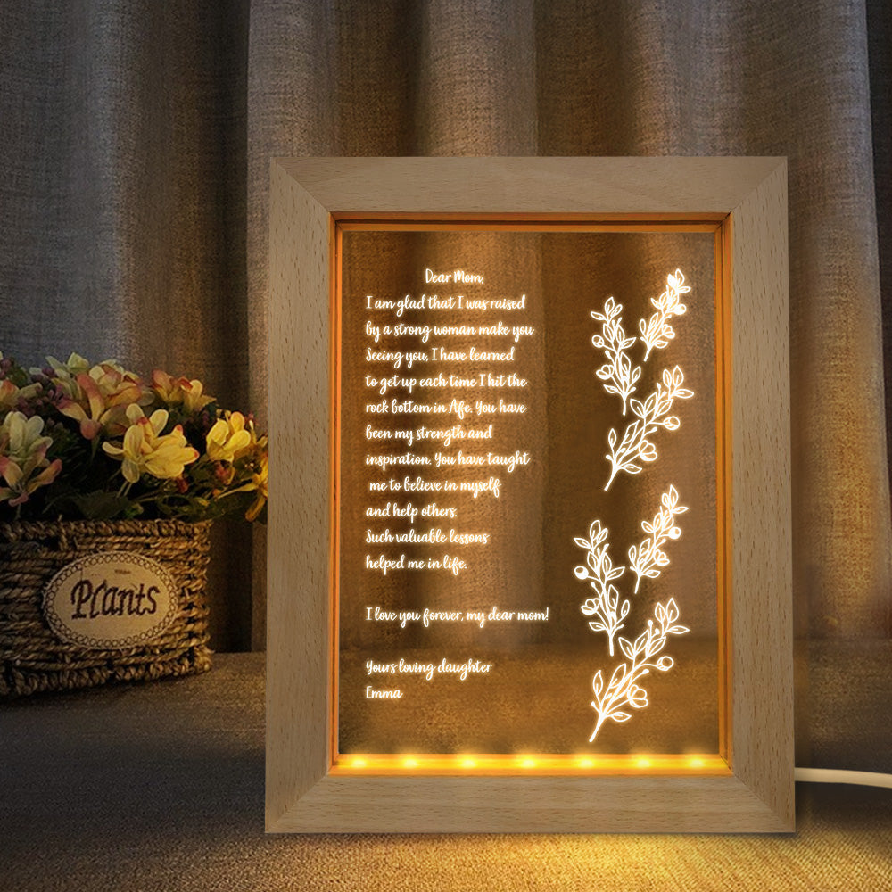 Letter Wood Night Light