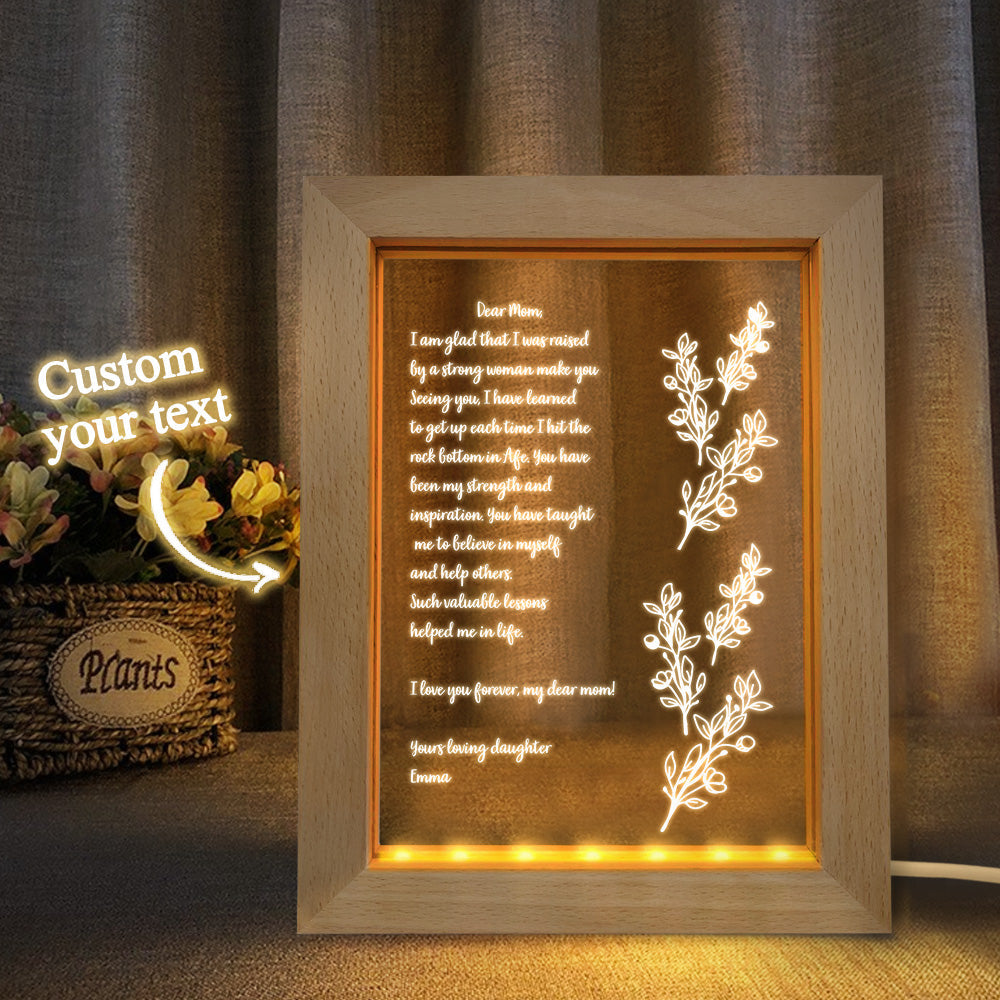 Letter Wood Night Light