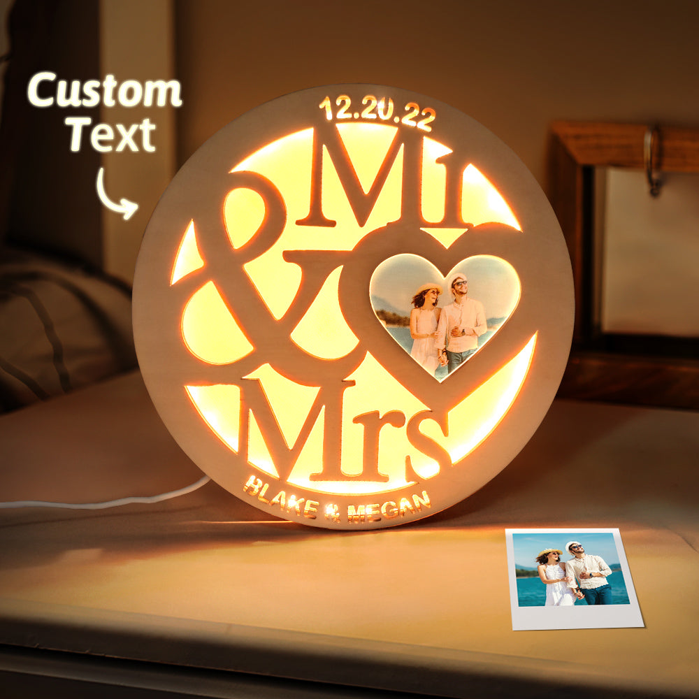 Engraved Wood Night Light