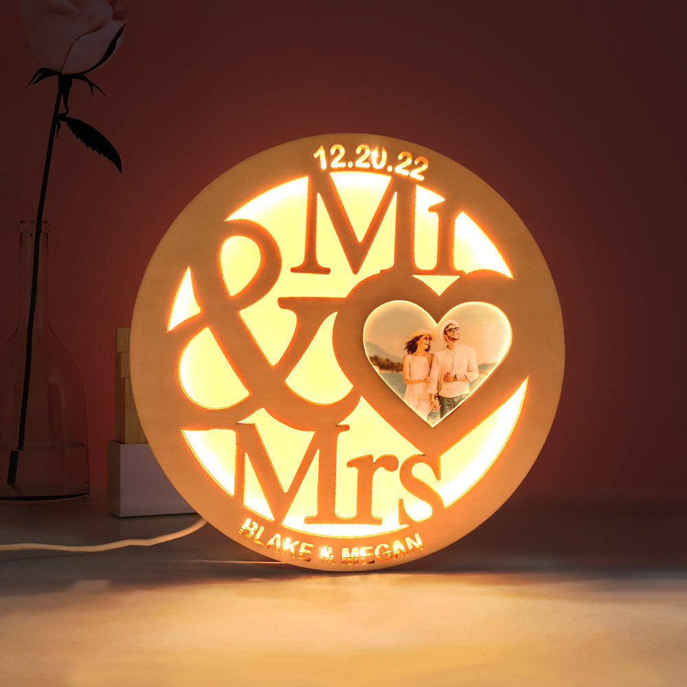 Engraved Wood Night Light