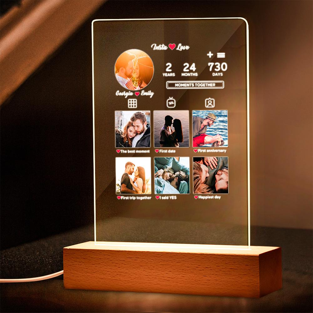 Anniversary Photo Night Light