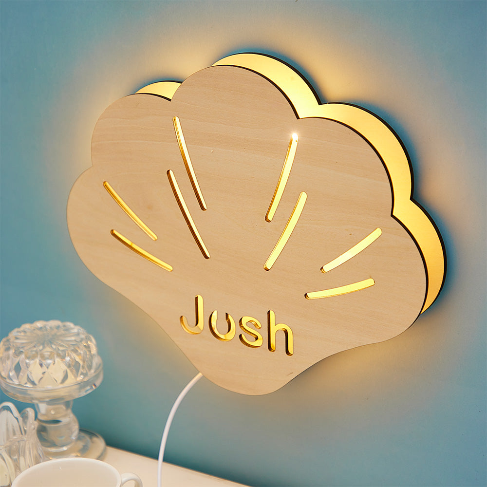 Shell Wood Night Light