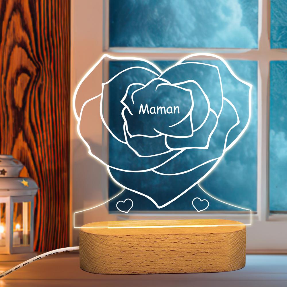 Rose Name Night Light