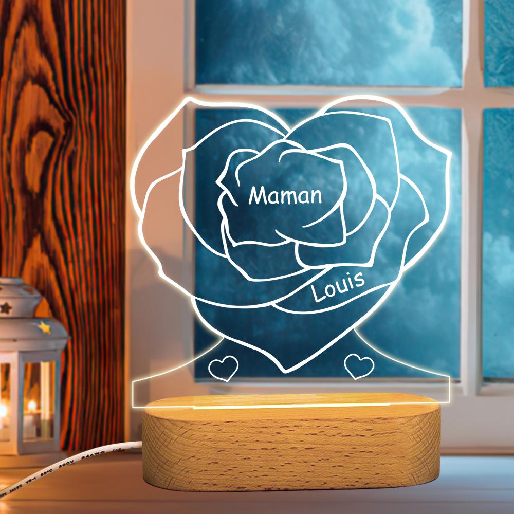 Rose Name Night Light