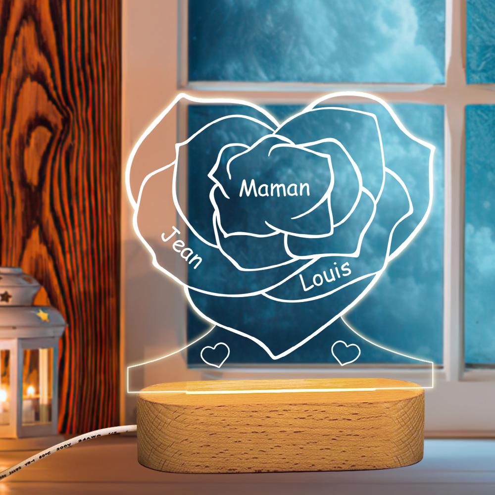 Rose Name Night Light