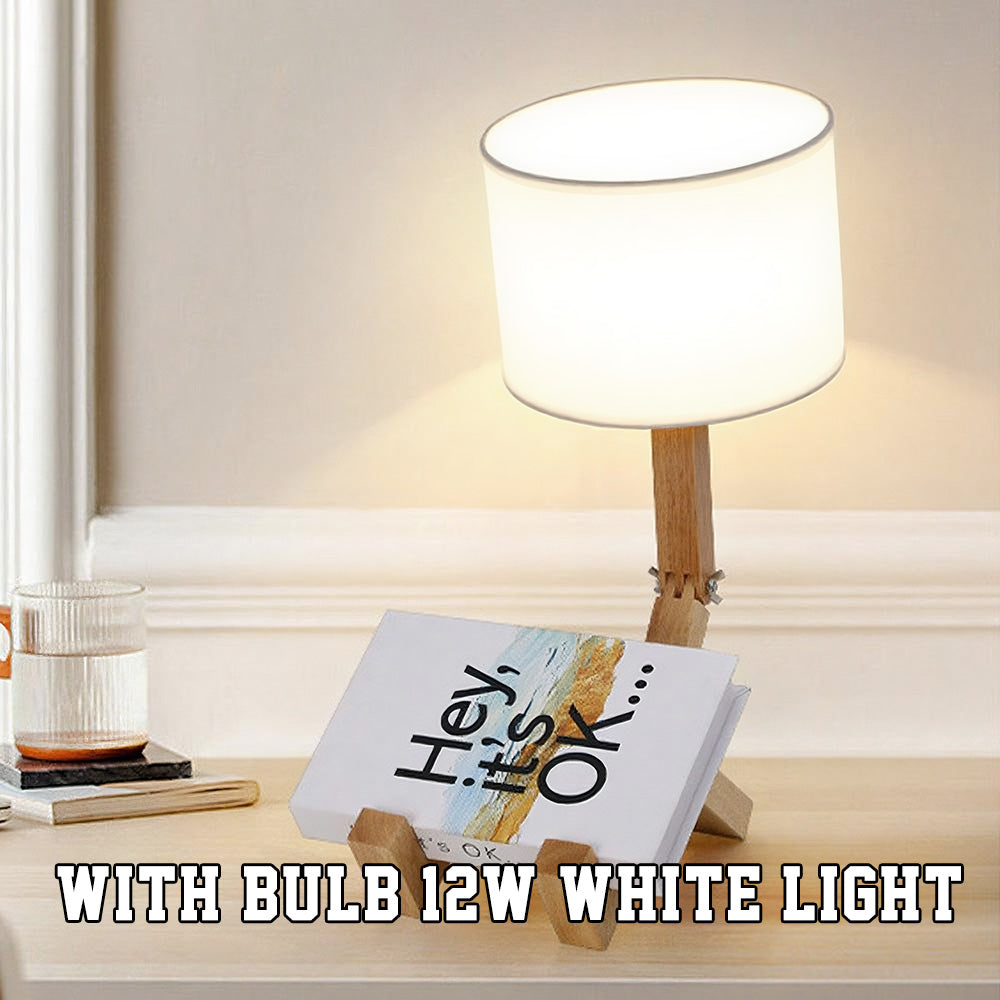 Wood Robot Lamp