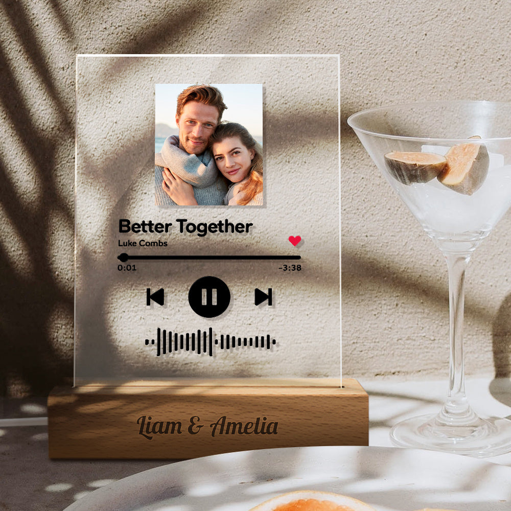 Wood Base Song Night Light