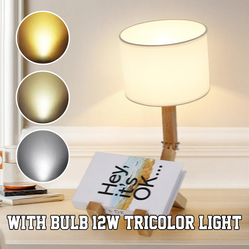 Wood Robot Lamp