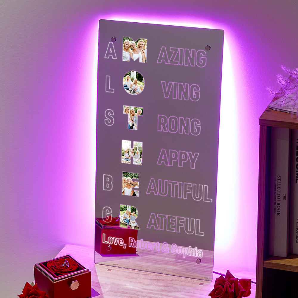 Photo Memory Mirror Light